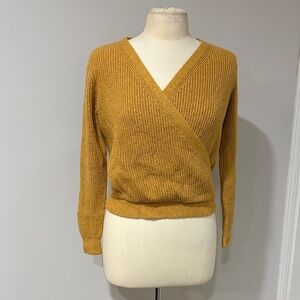 Abercrombie & Fitch Mustard V-Neck Sweater